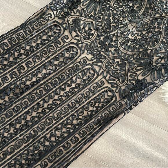 New Sue Wong Black Nocturne Divine Embroidered Strapless Maxi Evening Gown 12 - Picture 5 of 9